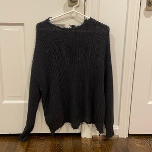 Rag Poets Navy Sweater